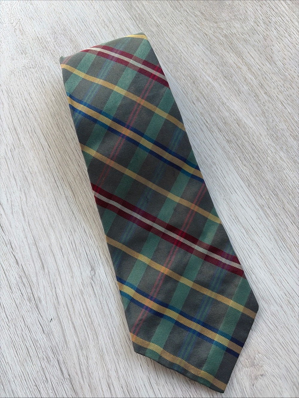 Polo Ralph Lauren Necktie 3.5" Plaid Silk Multi-Color Preppy Ivy League Classic